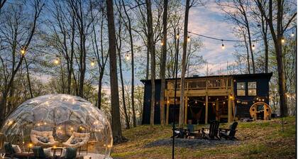 Stargazing Dome + Hot Tub + Sauna + EV Charger, Luxury Cabin Near Harpers Ferry