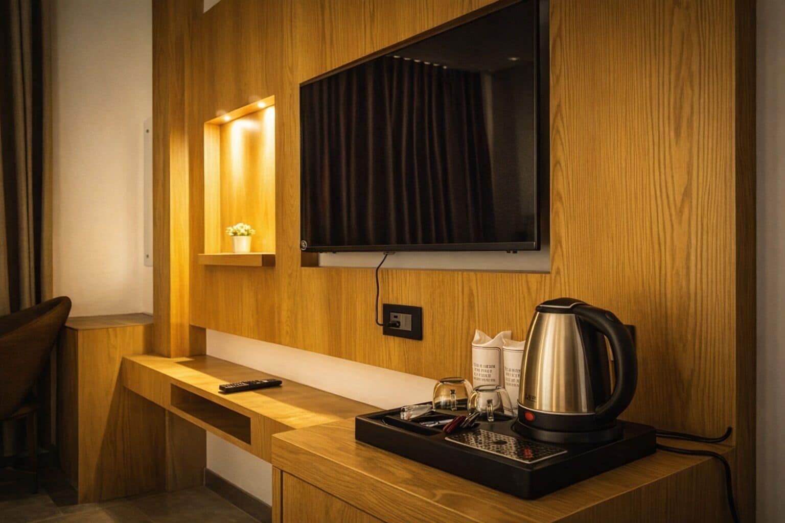 Dobbelt- eller tomannsrom – business | Memory foam-senger, minibar, skrivebord og skrivebord for bærbar PC