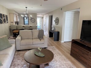 Living area - Walk in NO STAIRS 2 Bedroom Condo in Pointe Royale Golf Village NEW FOR 2026 (Branson)