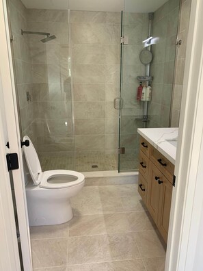 Hair dryer, towels
