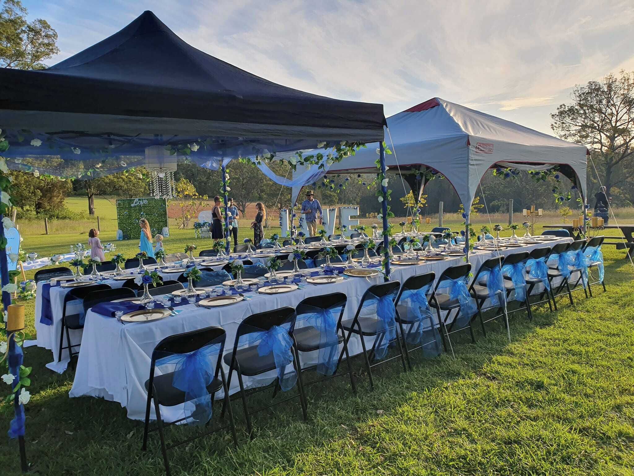 Outdoor banquet area