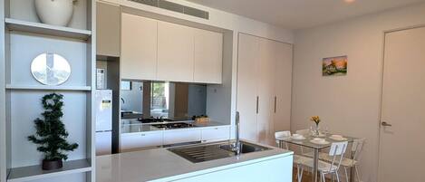 Microwave, oven, stovetop, dishwasher