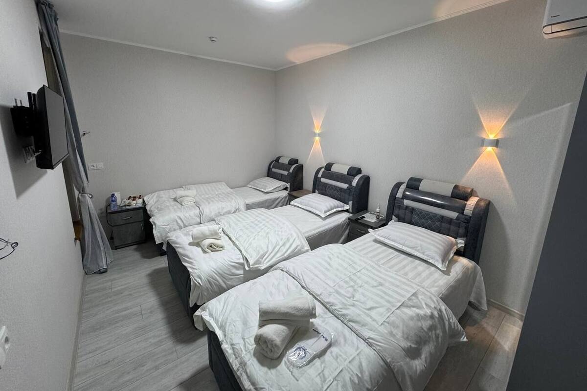 Standard Triple Room, Patio | Ruang tamu | TV 