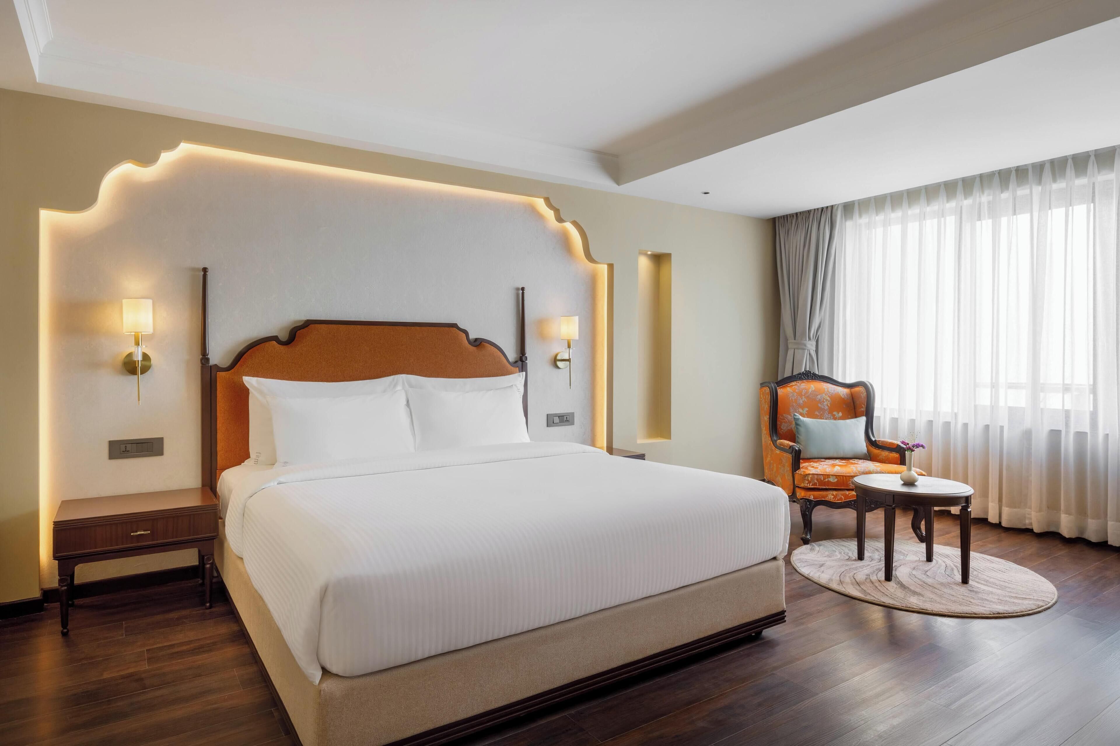 Chambre Deluxe double, vue sur la montagne | Coffre-fort, bureau, fer et planche à repasser, accès au Wi-Fi (inclus)