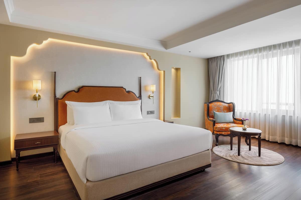 Chambre Deluxe double, vue sur la montagne | Coffre-fort, bureau, fer et planche Ă repasser, accĂšs au Wi-Fi (inclus)