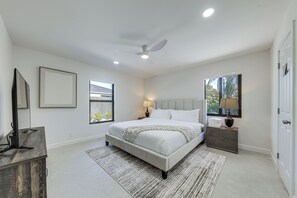 4 dormitorios, tabla de planchar con plancha, cuna de viaje y Internet