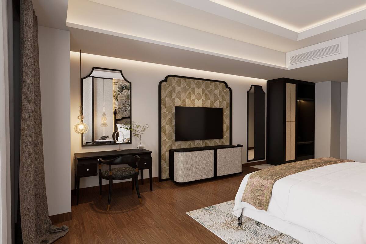 In-room safe, desk, blackout curtains, iron/ironing board