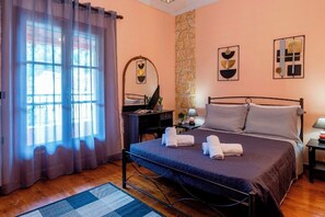 2 bedrooms, iron/ironing board, WiFi, bed sheets - Casa Corfina - a charming 92 m² first-floor village house (HR9V+RVW Sinarades, Greece)