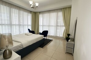 Iron/ironing board, WiFi, bed sheets - Stylish 1BR Canal View Apartment | Business Bay (Dubai)