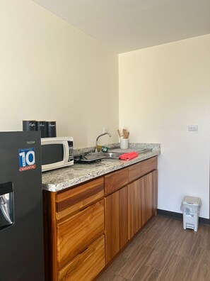 Private kitchen - Lovely Studio with AC in Playa Hermosa BEACHFRONT (Playa Hermosa)