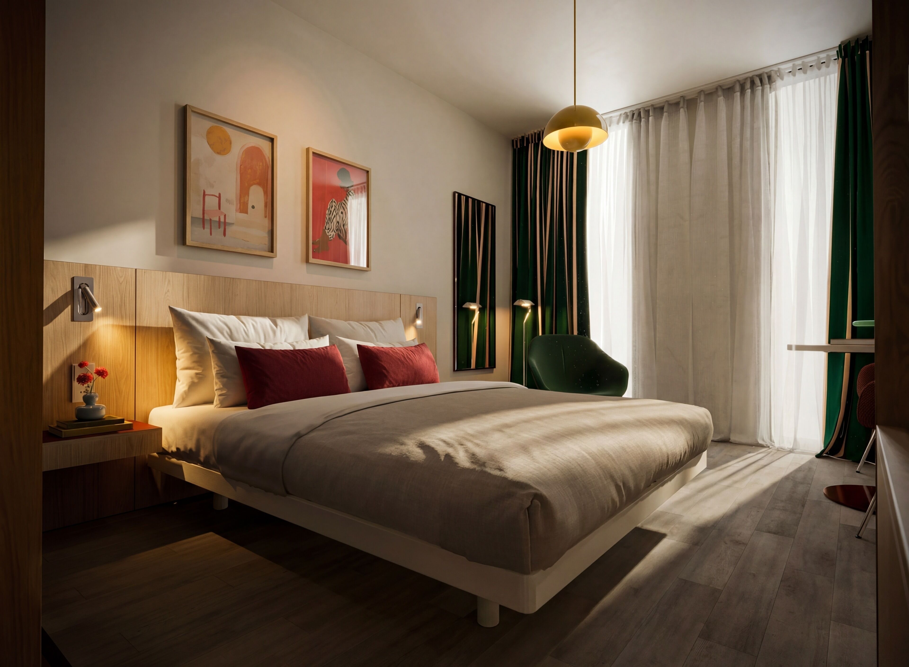 Studio, toegankelijk voor mindervaliden | Een kluis op de kamer, verduisterende gordijnen