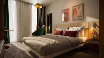 Coffres-forts dans les chambres, rideaux occultants