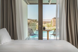 Superior Double Room, Private Pool, Pool View | View from room - Omvrodektis Village (Mykonos)