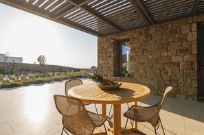 Suite Studio Signature, balcon, vue mer | Terrasse/Patio
