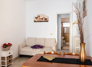 Ferienhaus, 1 Schlafzimmer, Raucher, Meerblick | Wohnzimmer