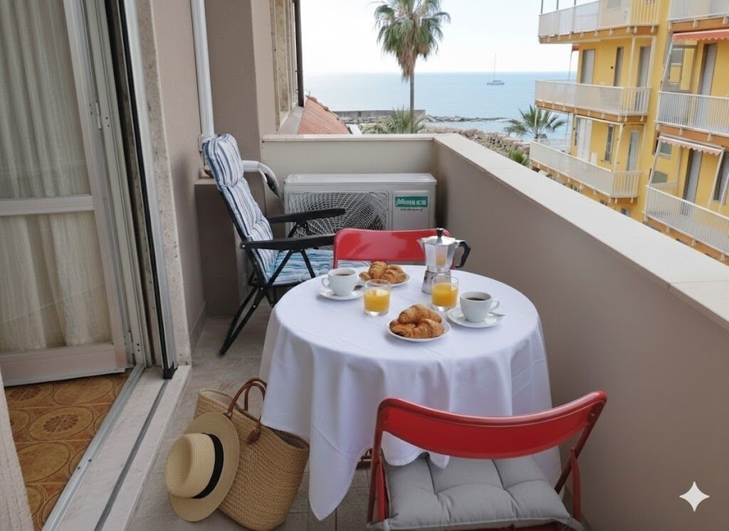 Toetasjesleilighet – basic, delvis sjøutsikt | Terrasse/patio