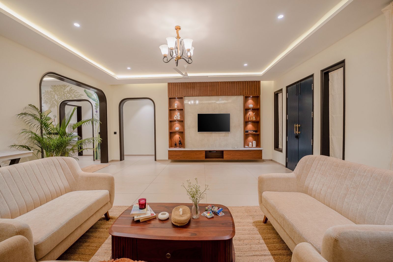 Biệt thự dành cho gia đình, quang cảnh hồ bơi | Khu phòng khách