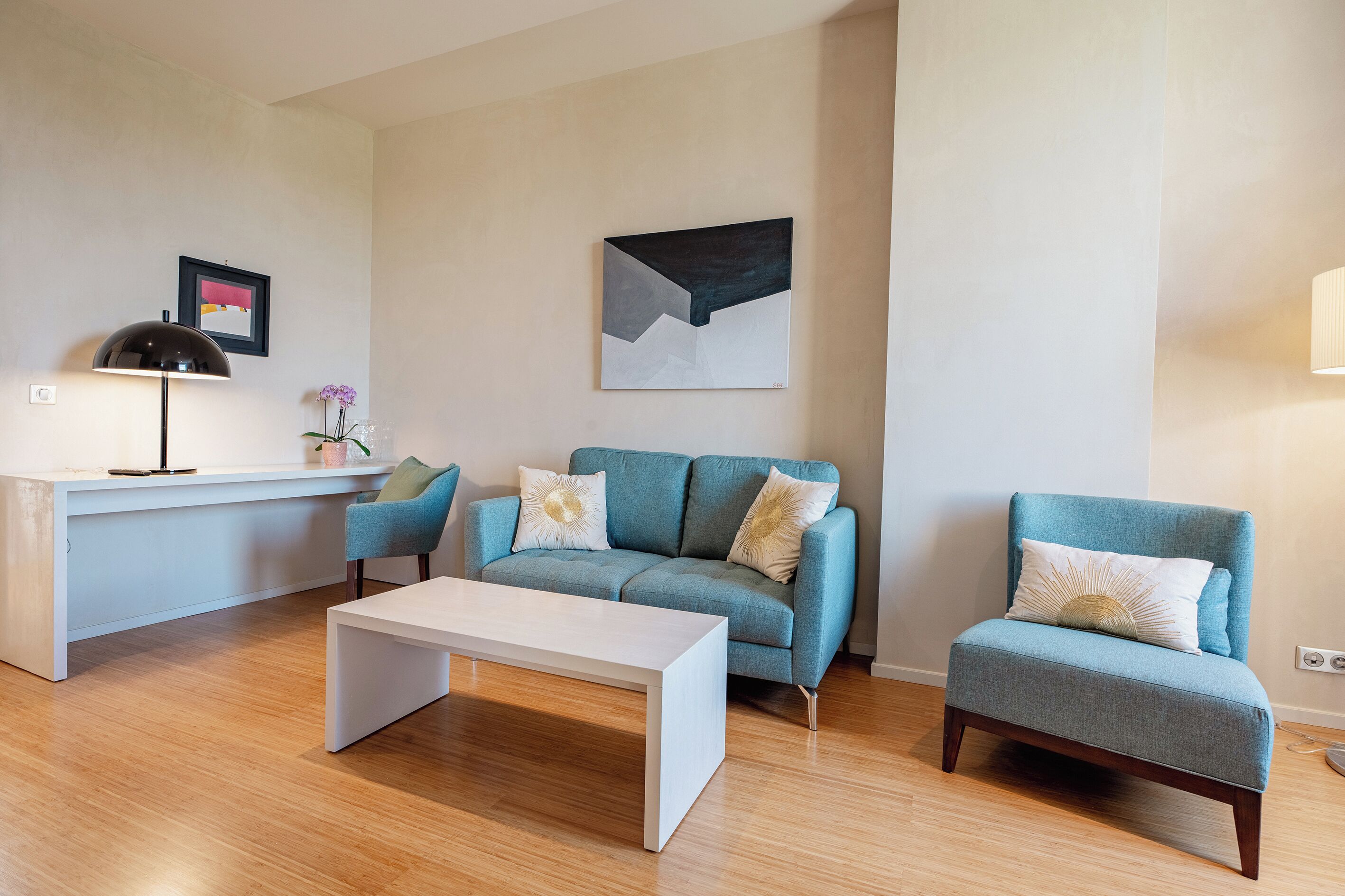 Deluxe-Doppelzimmer, Talblick | Wohnbereich