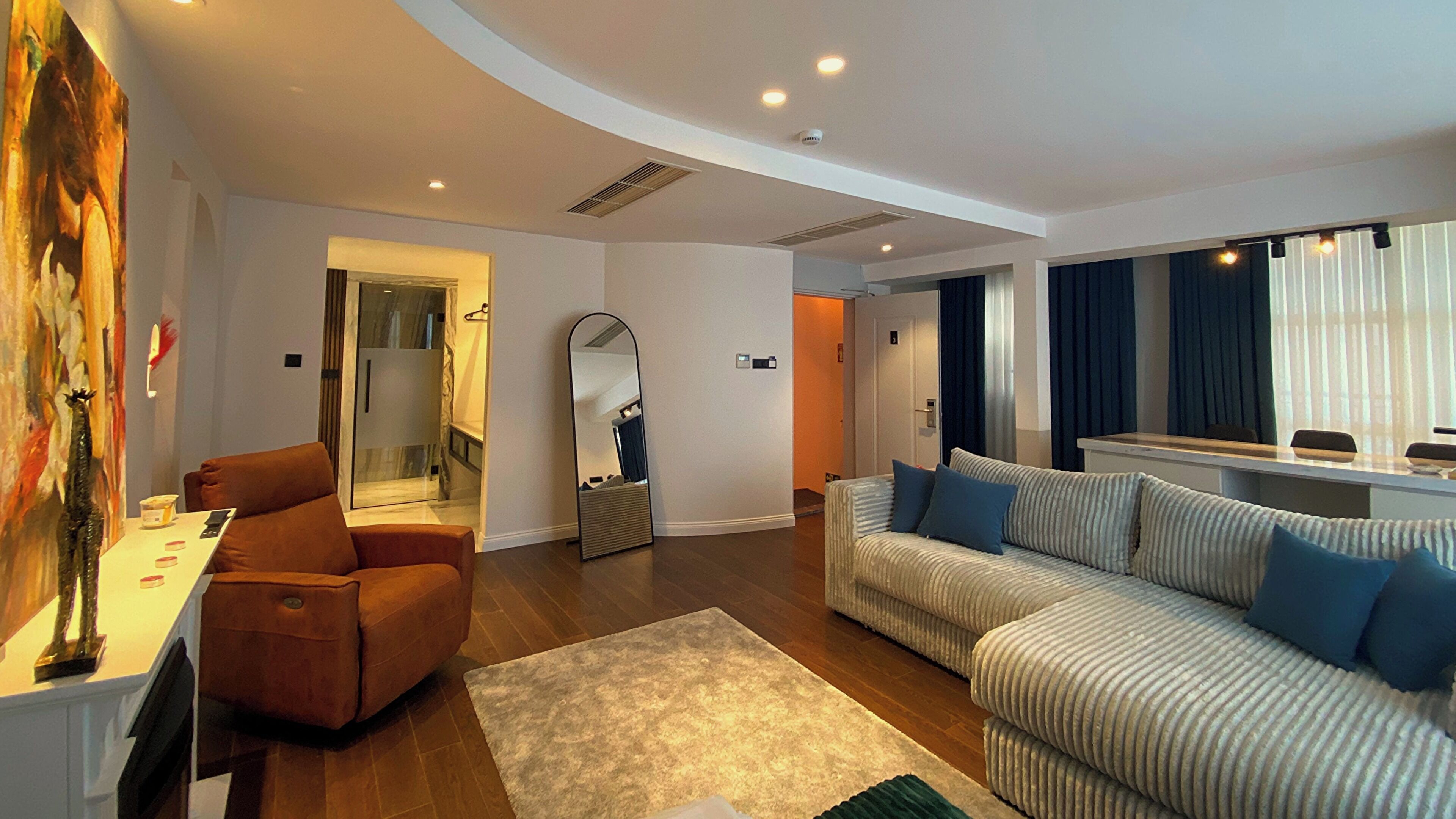 Suite – deluxe, utsikt mot marina | Oppholdsområde