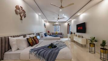 Villa Deluxe, patio, vue jardin | Coin séjour