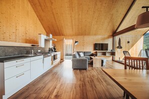 Chalet, parveke, järvinäköala | Yksityinen keittiö