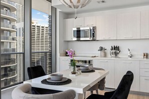 Microwave, oven, stovetop, dishwasher - Highrise  2-bedroom condo in The Heart of Brickell (Miami)