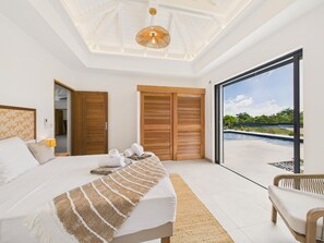 Iron/ironing board, free WiFi, bed sheets - Modern villa for 8 - Pool - Private residence (Saint-François)