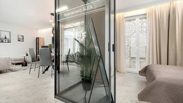 1 bedroom, iron/ironing board, travel crib, WiFi