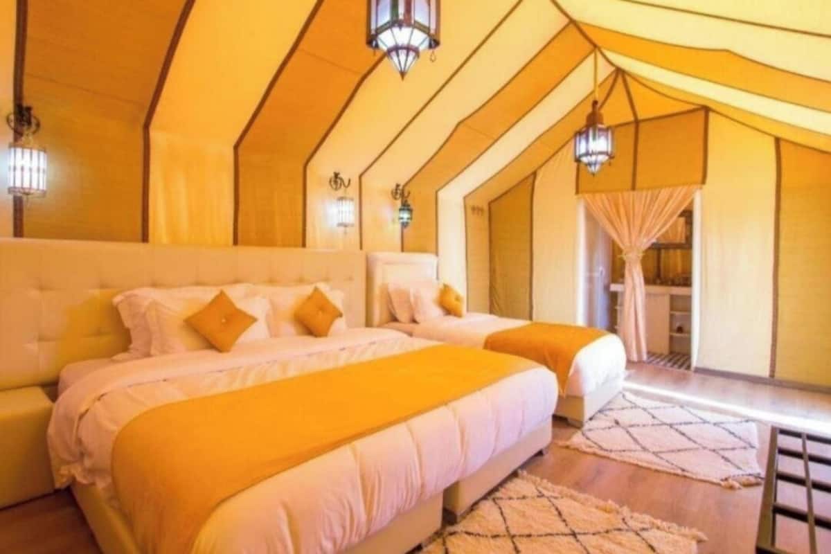 Luxury Triple Room, Patio, Desert view | Laptop workspace, free WiFi