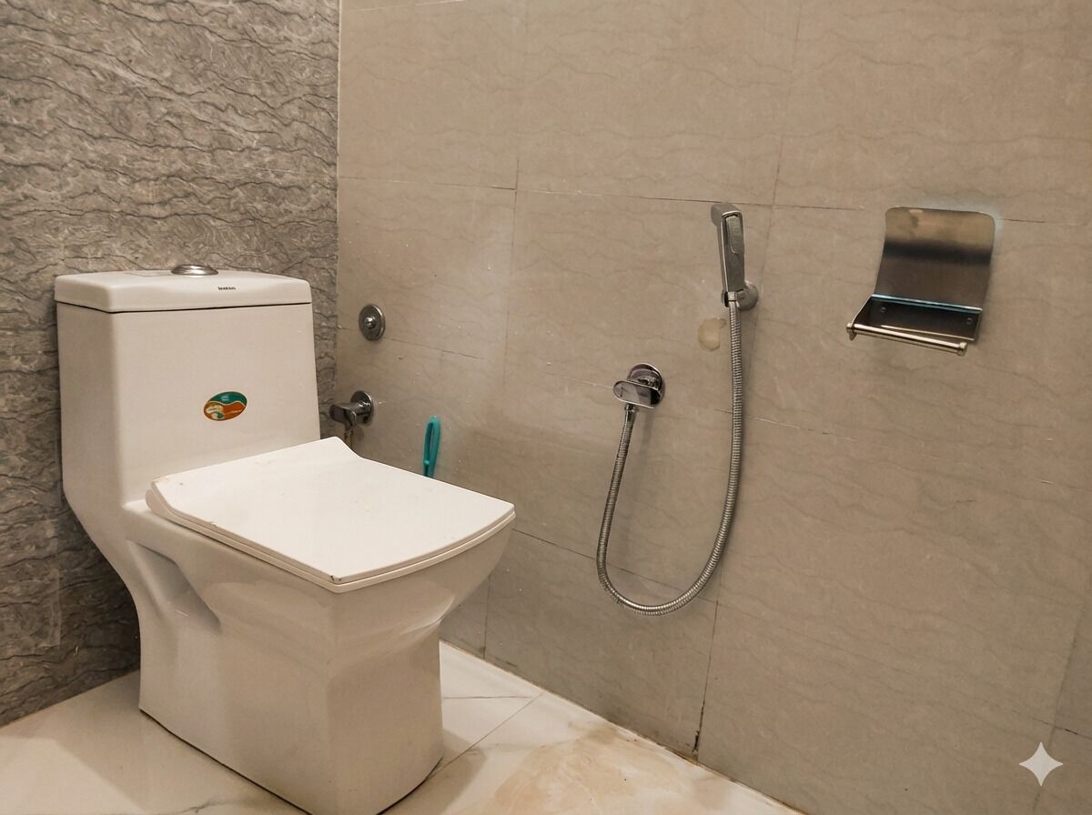 Ducha, artículos de tocador gratuitos, toallas, jabón