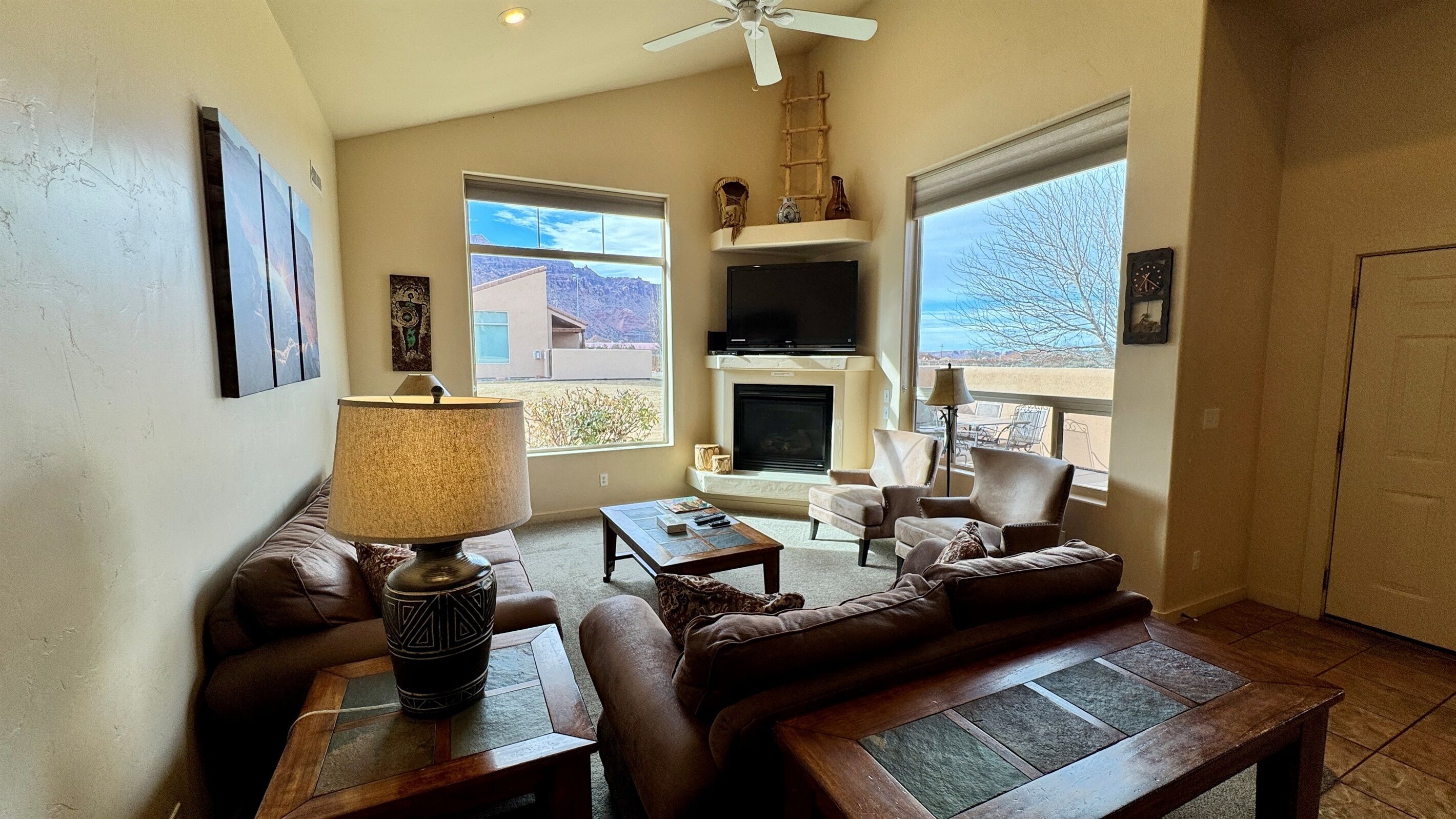 TV connectée, cheminée