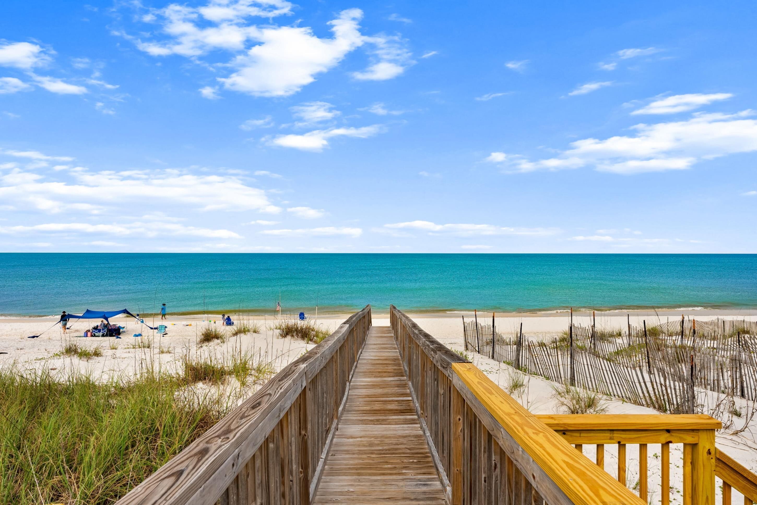 Private beach, white sand
