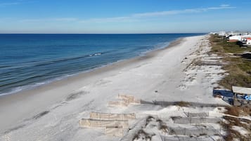 Private beach, white sand