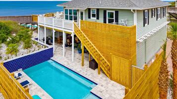 House, Beach View, Beachfront | Private pool