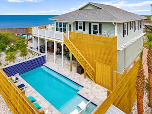 House, Beach View, Beachfront | Private pool