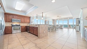Fridge, microwave, oven, stovetop - Beachfront 4BR, Water Slide!, New Rental! (Orange Beach)