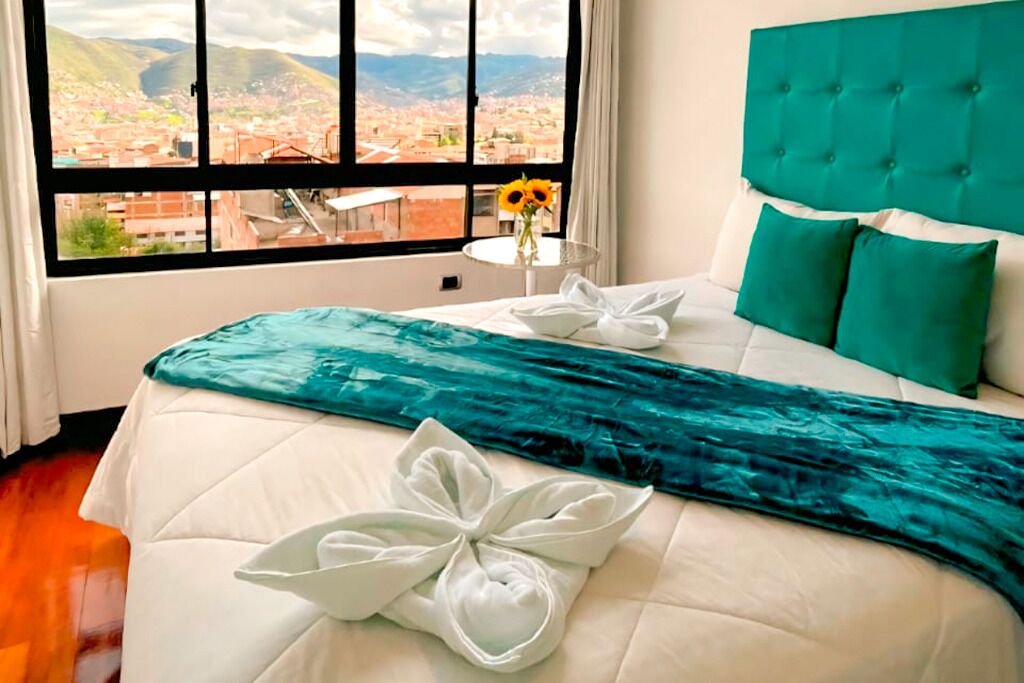 Luxury Apartment, City View | Desk, laptop workspace, free WiFi