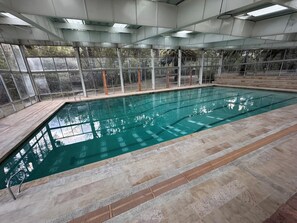 Indoor pool, open 7:00 AM to 9:00 PM, sun loungers, lifeguards on site