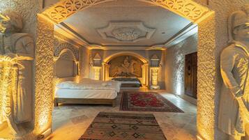 Deluxe Quadruple Room | Frette Italian sheets, premium bedding, Select Comfort beds, desk
