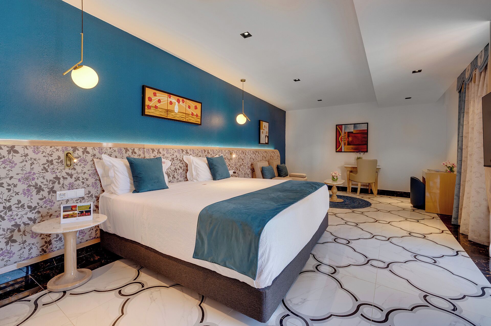 Deluxe Double Room, Partial Sea View | Desk, blackout drapes, iron/ironing board, free WiFi