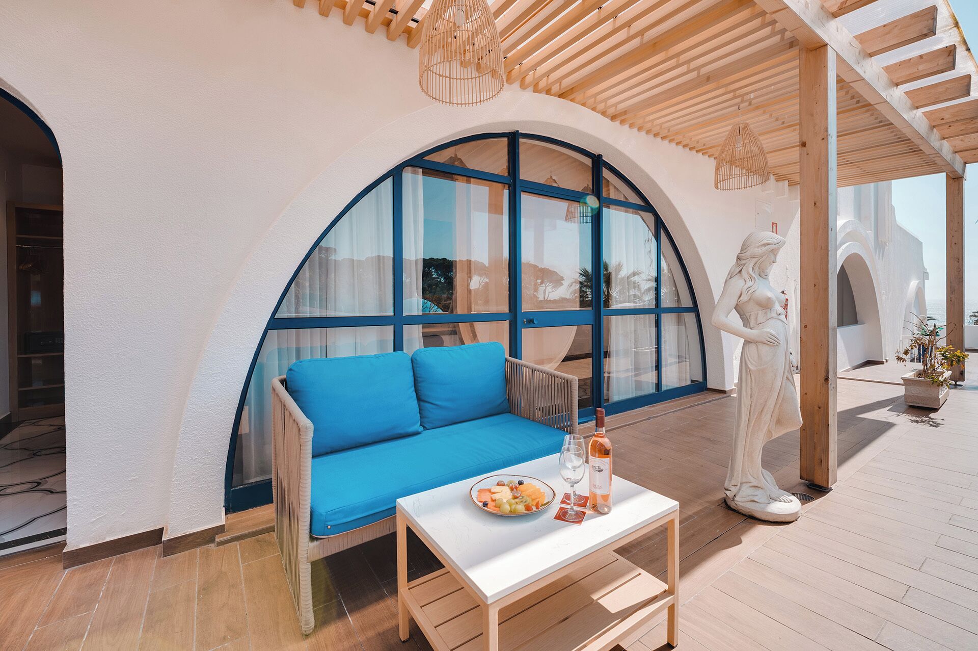 Deluxe Double Room, Partial Sea View | Desk, blackout drapes, iron/ironing board, free WiFi