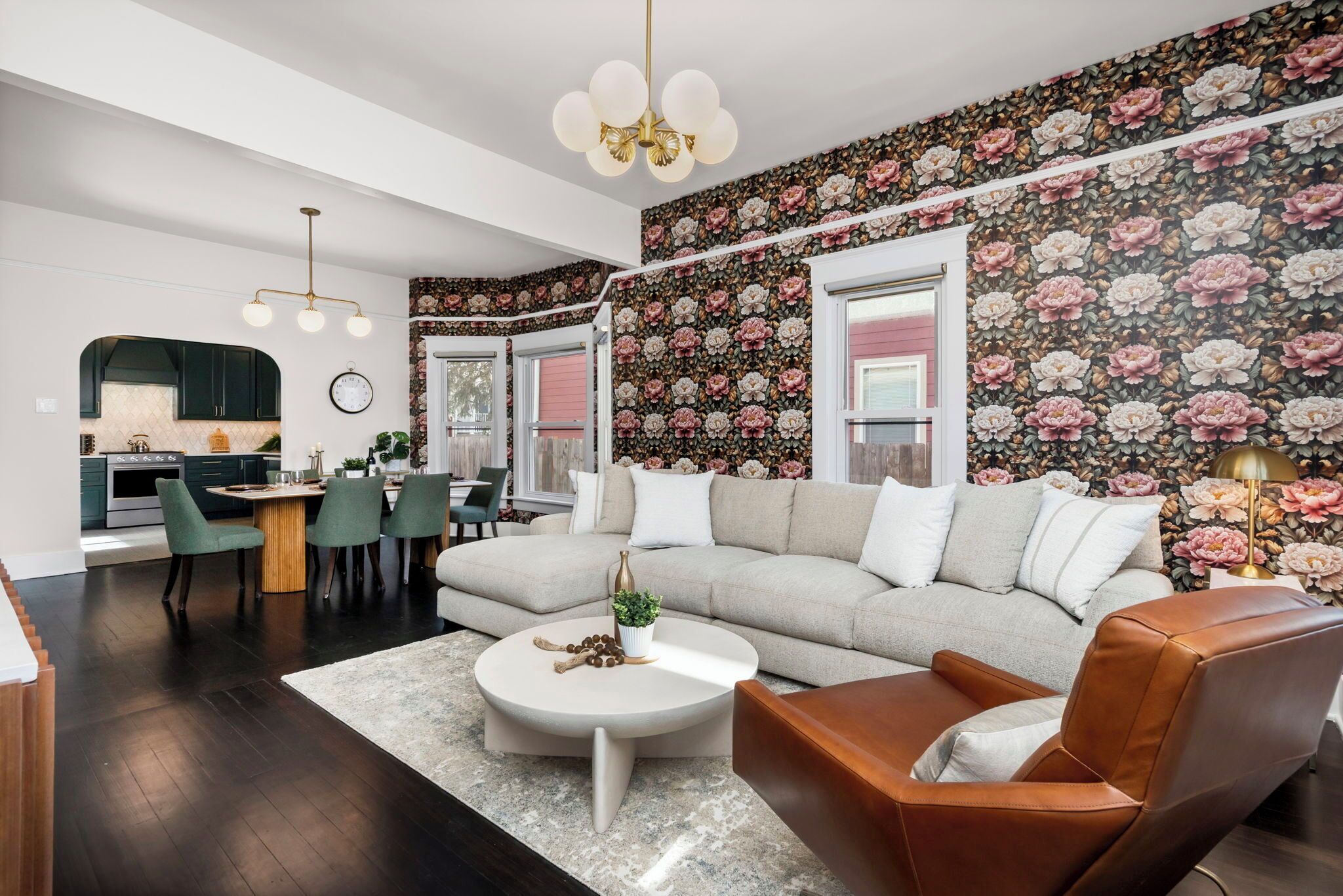 Ferienhaus, Mehrere Betten, Küche, Gartenblick | Wohnbereich