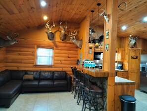 Interior - Cozy wood cabin/house nestled in the North Carolina mountains. (Lenoir)