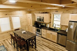 Microwave, oven, stovetop, dishwasher - Secluded Cabin w/ Beach Access + Fire Pit (South Haven)