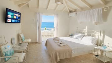 Deluxe-Doppelzimmer, 1 Queen-Bett, Balkon, Meerblick