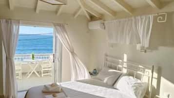 Deluxe dubbelrum - 1 queensize-sÀng - balkong - havsutsikt | Gratis wi-fi