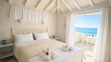 Chambre Double Deluxe, 1 grand lit, balcon, vue mer | Wi-Fi gratuit