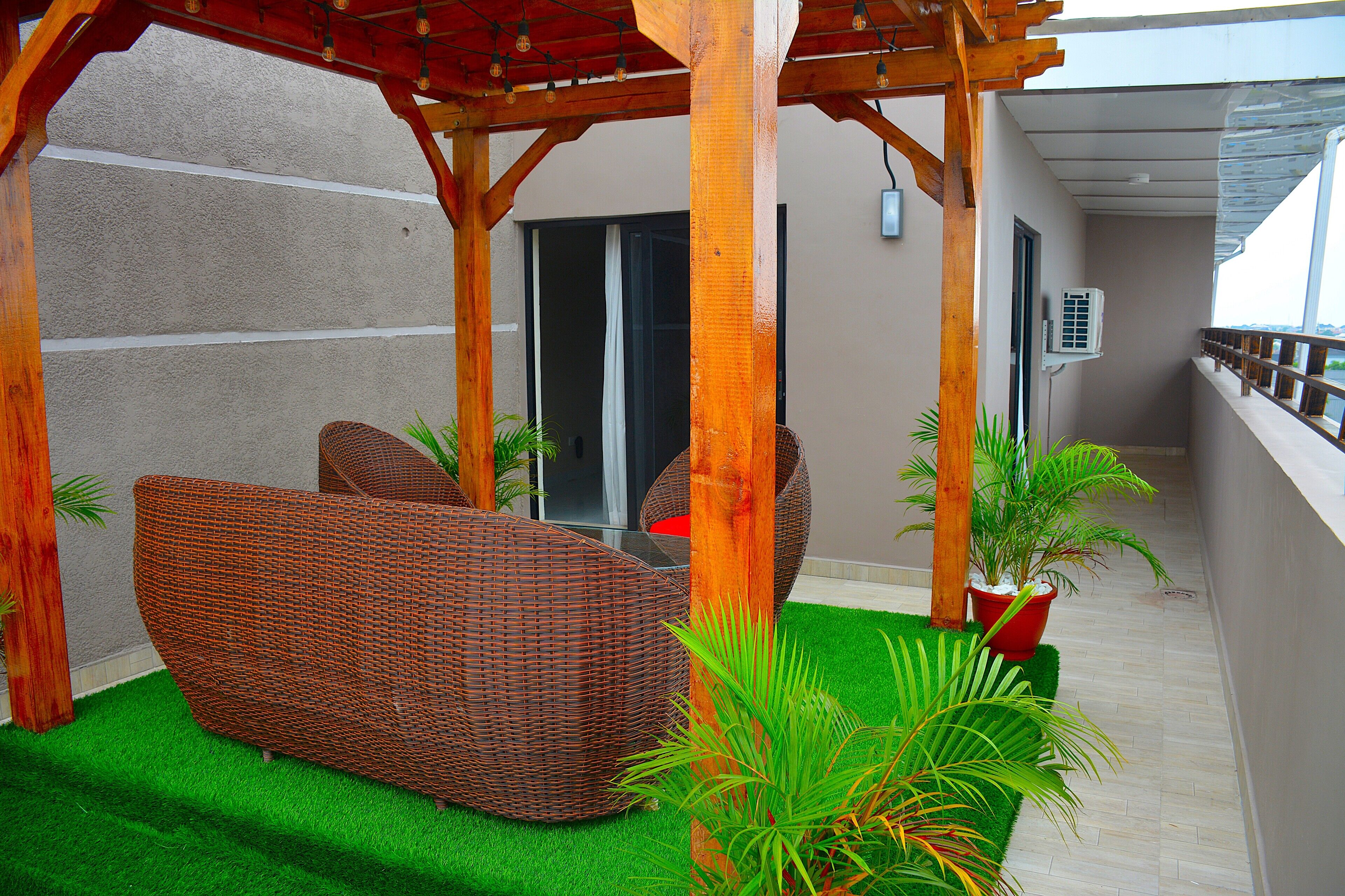 Suite Présidentielle, patio, vue ville | Terrasse/Patio