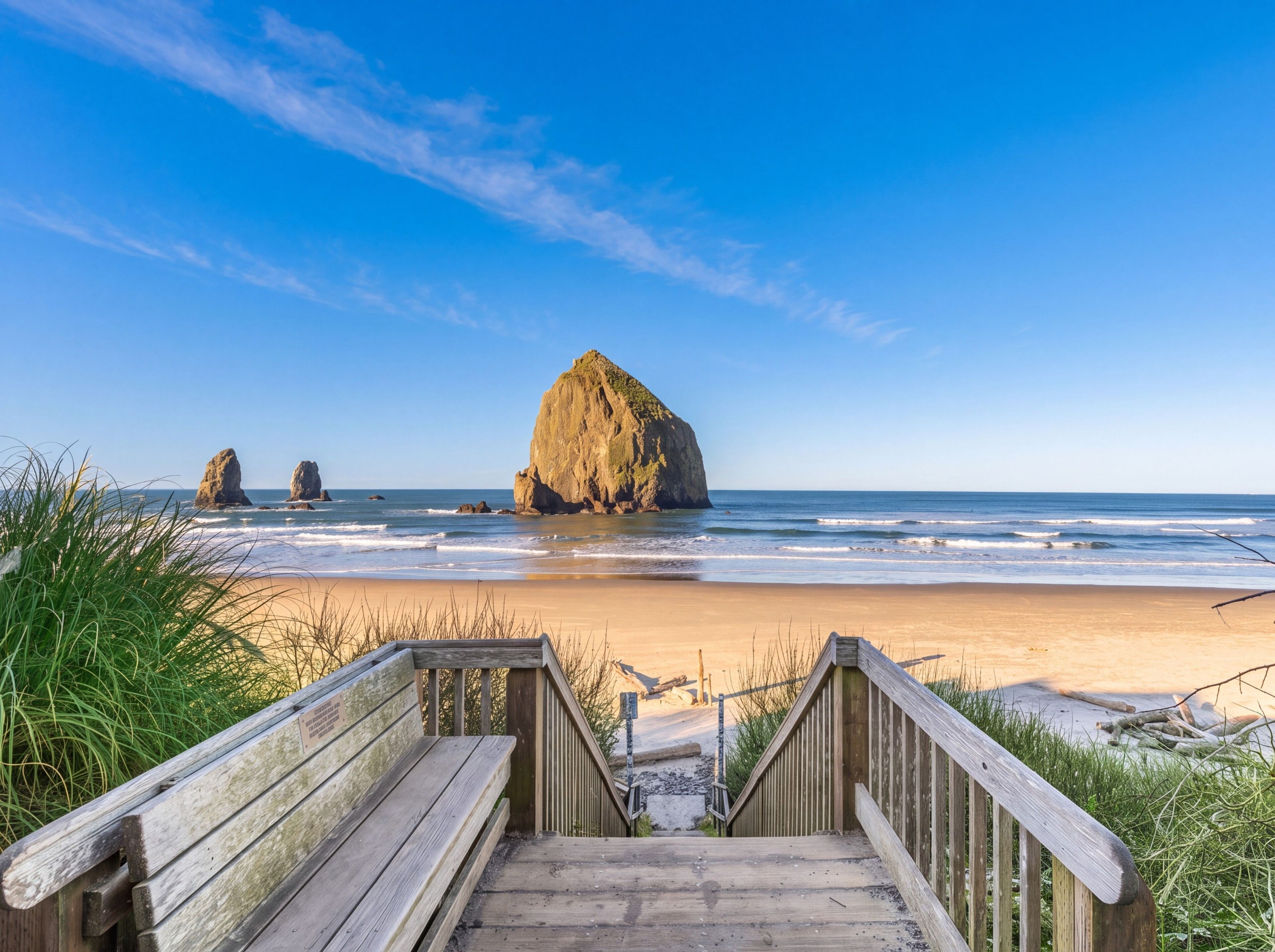 Beach nearby, sun loungers