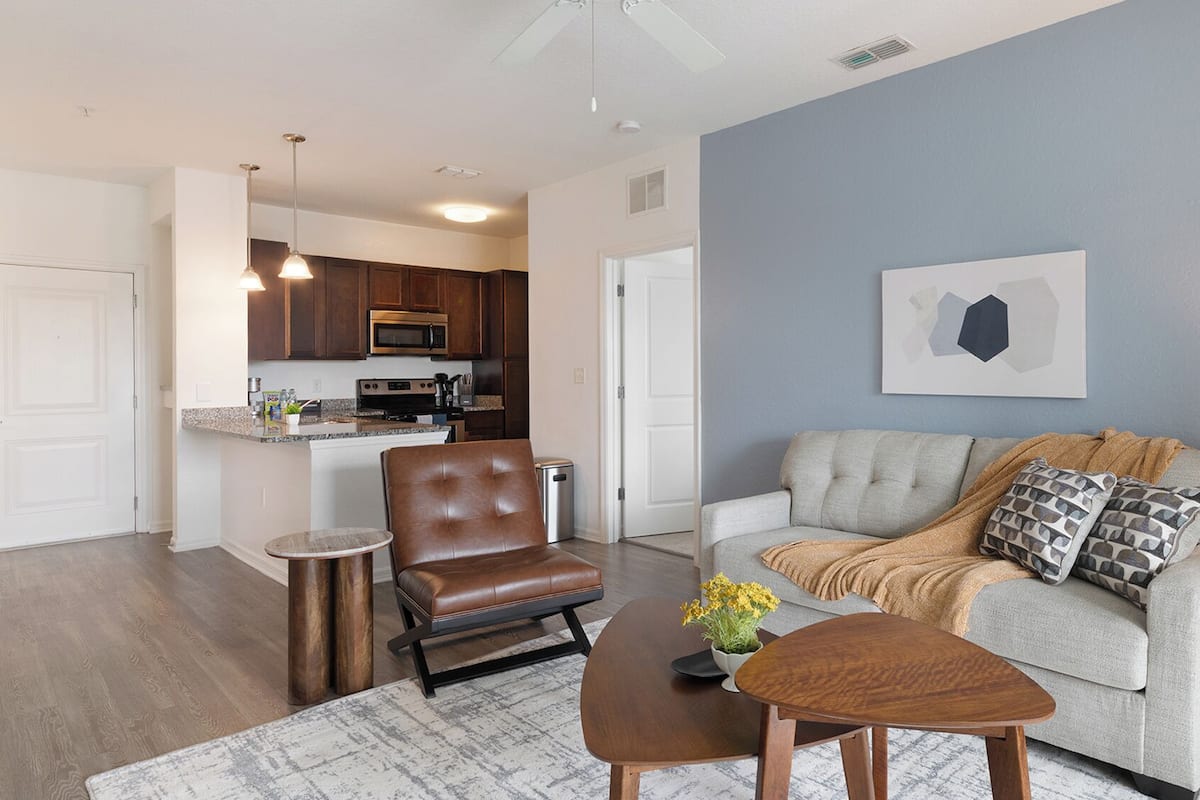 Apartment (2 Bedrooms) | Living area | 50-inch TV with digital channels